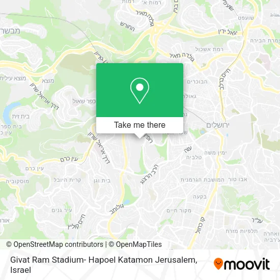 Карта Givat Ram Stadium- Hapoel Katamon Jerusalem