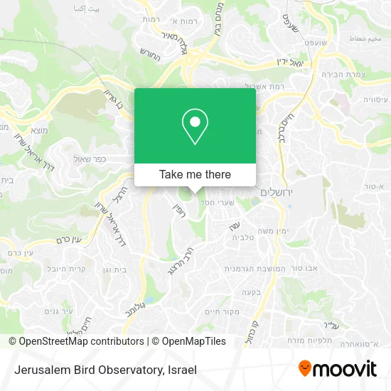 Карта Jerusalem Bird Observatory