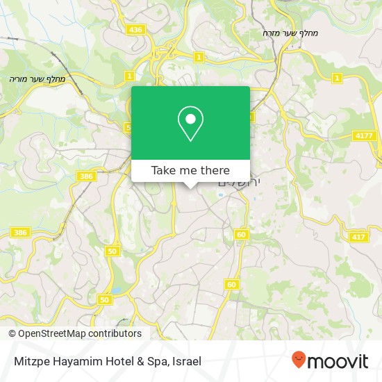 Карта Mitzpe Hayamim Hotel & Spa