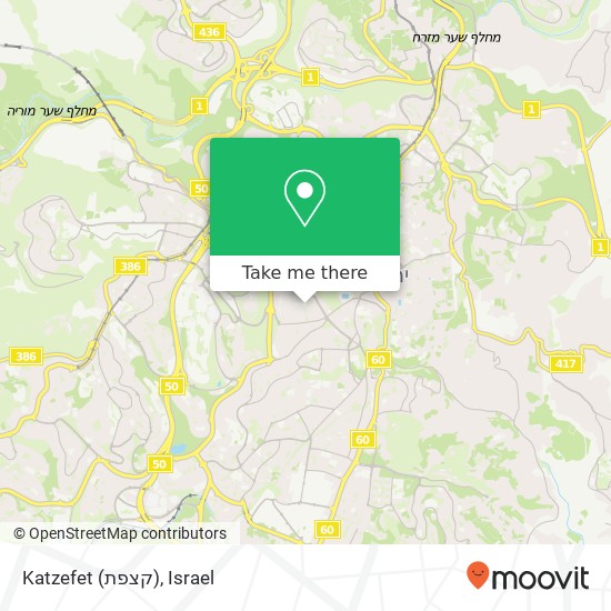 Карта Katzefet (קצפת)