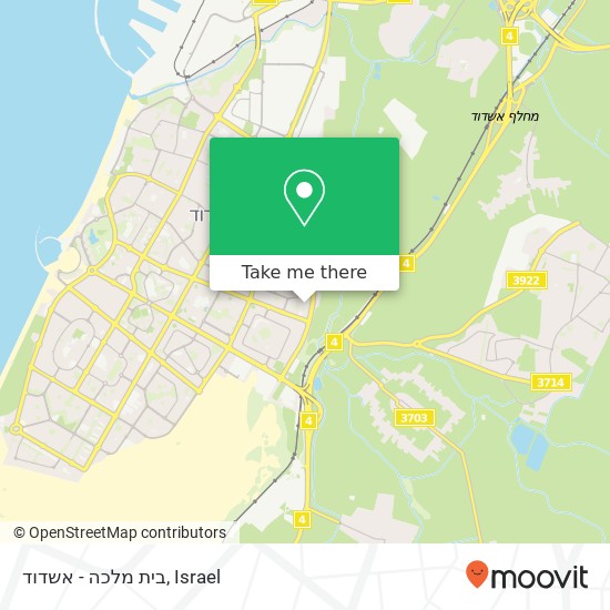 Карта בית מלכה - אשדוד