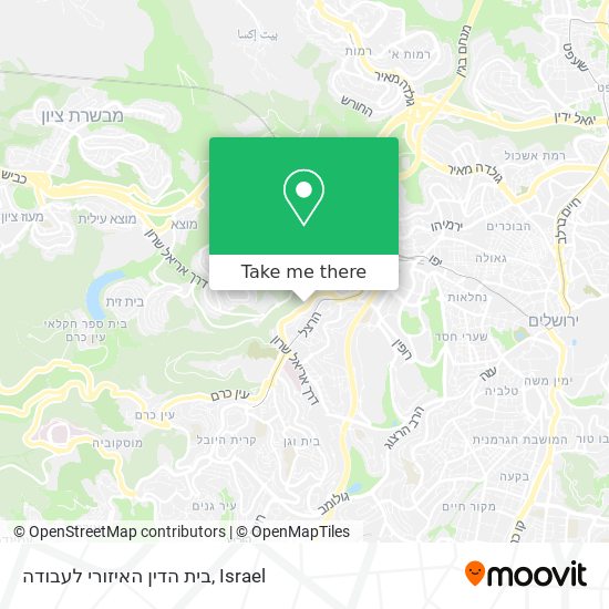 Карта בית הדין האיזורי לעבודה