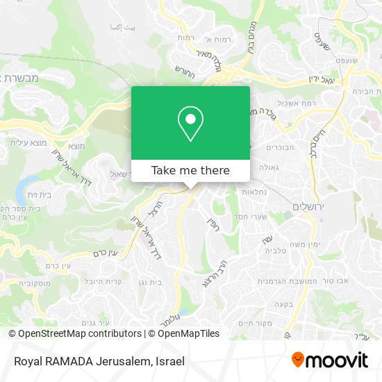 Royal RAMADA Jerusalem map