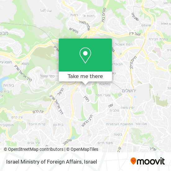 Israel Ministry of Foreign Affairs map