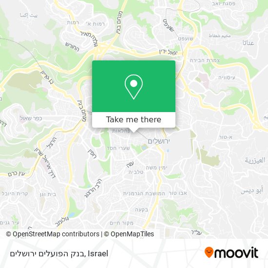 בנק הפועלים ירושלים map