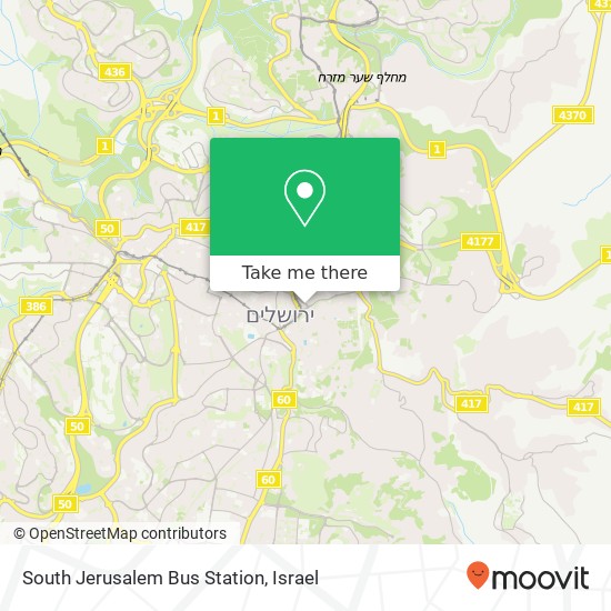 Карта South Jerusalem Bus Station