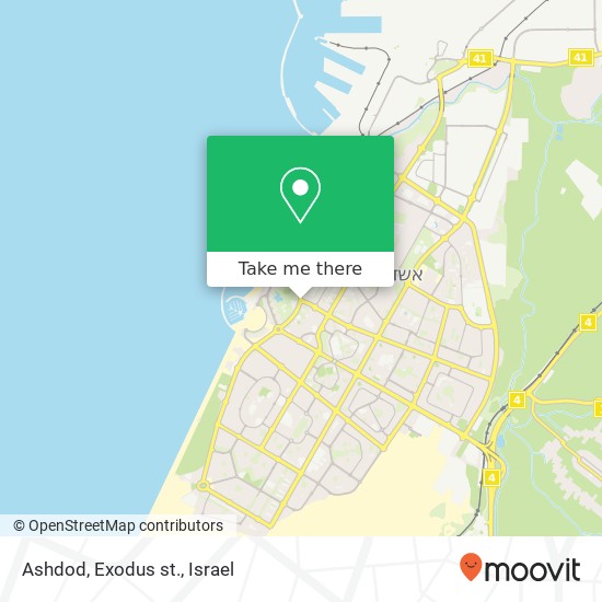 Ashdod, Exodus st. map