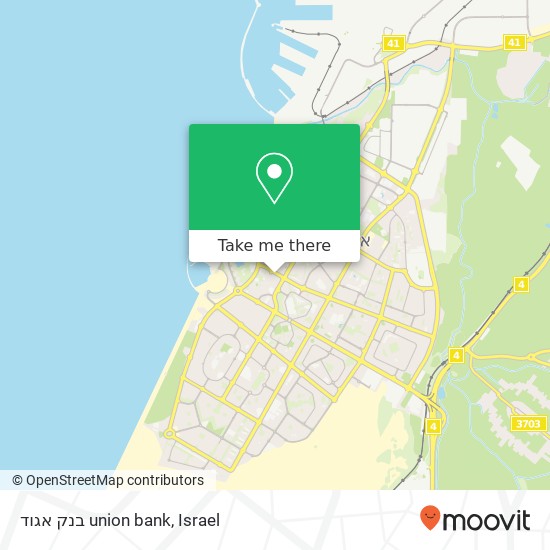 בנק אגוד union bank map