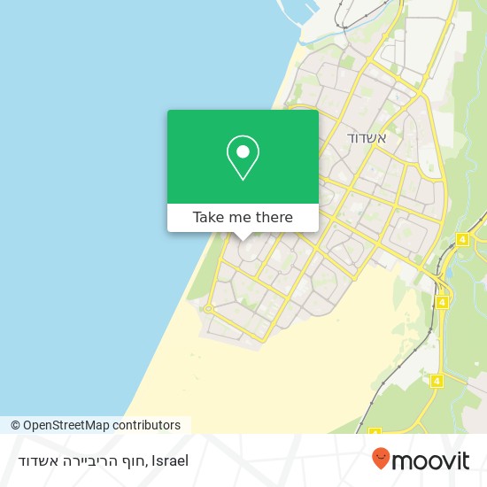 Карта חוף הריביירה אשדוד