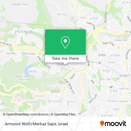 Armonot Wolf//Merkaz Sapir map