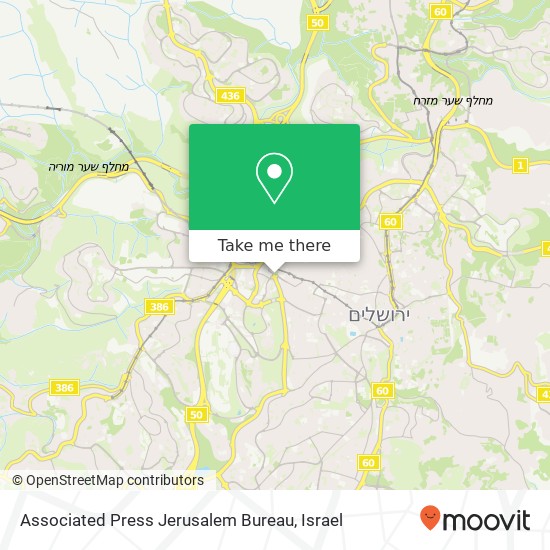 Associated Press Jerusalem Bureau map