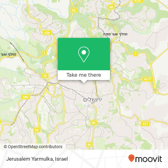 Jerusalem Yarmulka map