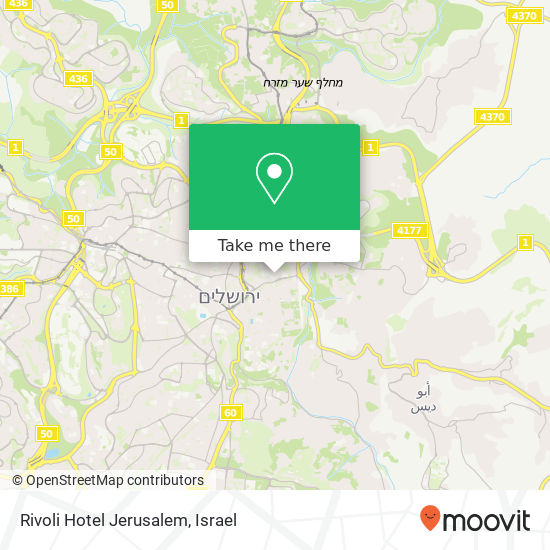 Rivoli Hotel Jerusalem map