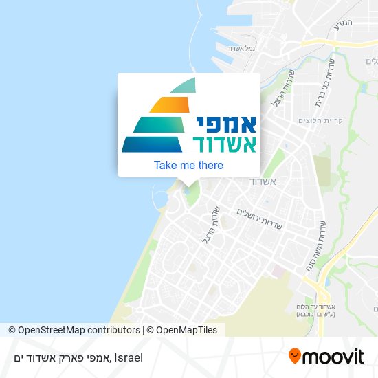 Карта אמפי פארק אשדוד ים