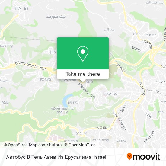 Автобус В Тель Авив Из Ерусалима map
