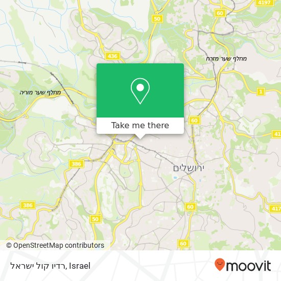 רדיו קול ישראל map