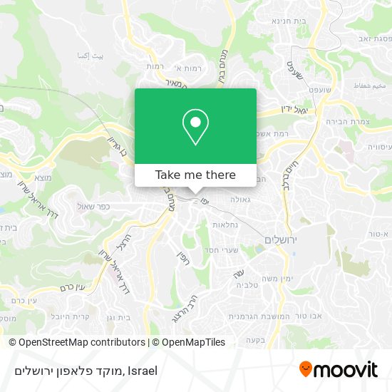 Карта מוקד פלאפון ירושלים