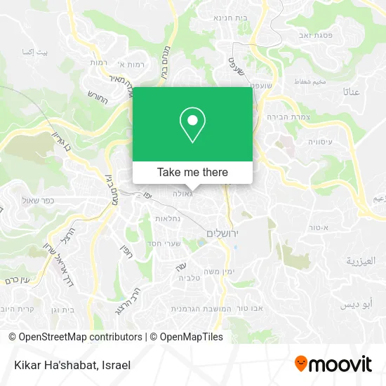 Карта Kikar Ha'shabat