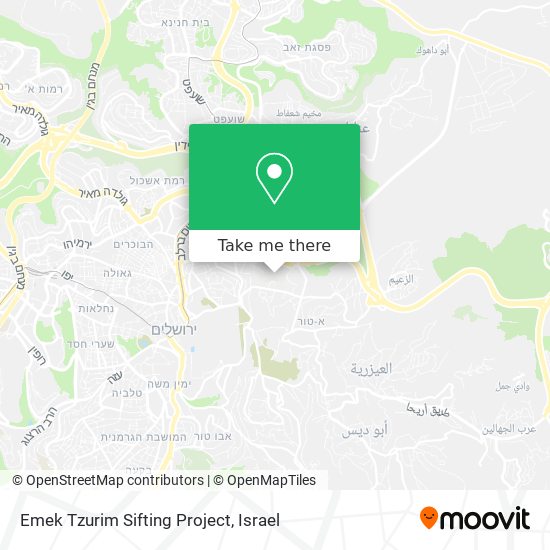 Карта Emek Tzurim Sifting Project