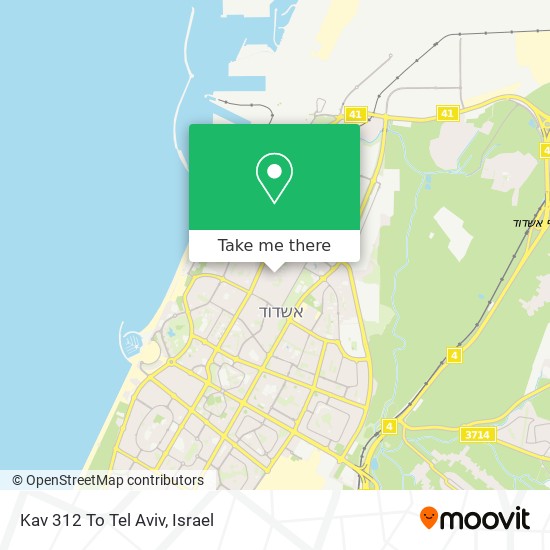 Kav 312 To Tel Aviv map