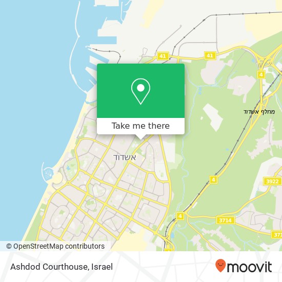 Ashdod Courthouse map