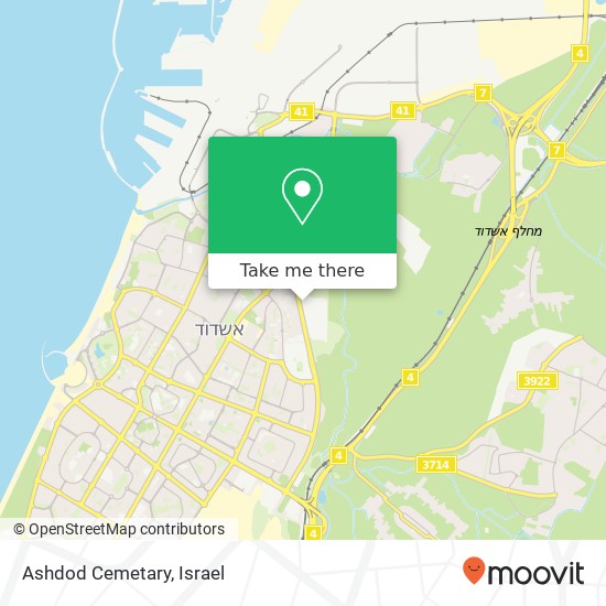 Ashdod Cemetary map