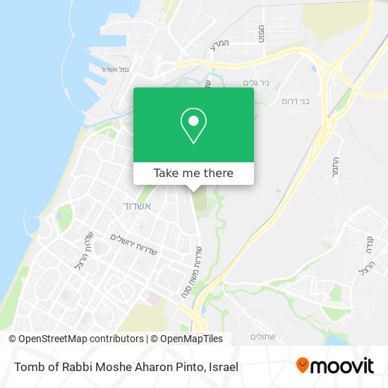 Tomb of Rabbi Moshe Aharon Pinto map