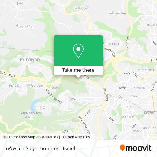 בית ההספד קהילת ירושלים map