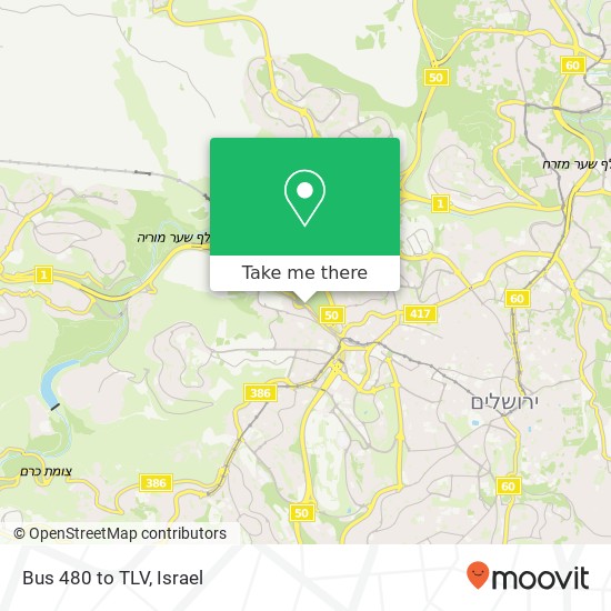 Bus 480 to TLV map