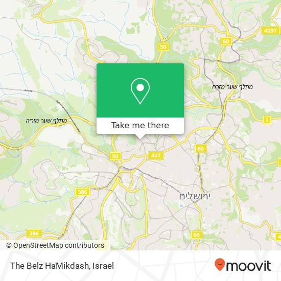 The Belz HaMikdash map