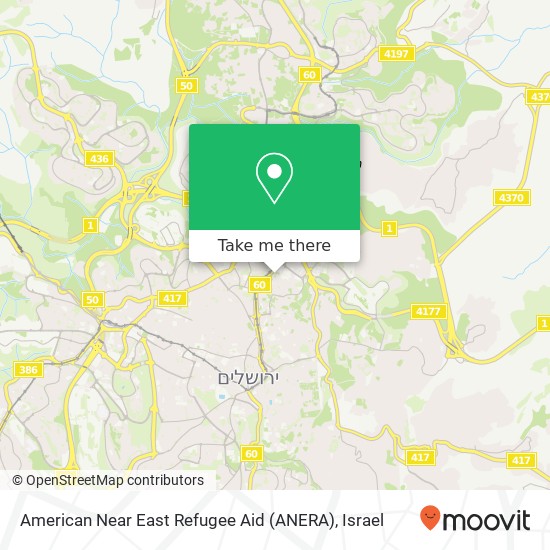 American Near East Refugee Aid (ANERA) map