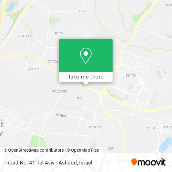 Road No. 41 Tel Aviv - Ashdod map