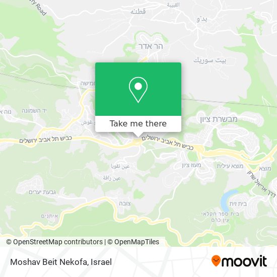 Moshav Beit Nekofa map