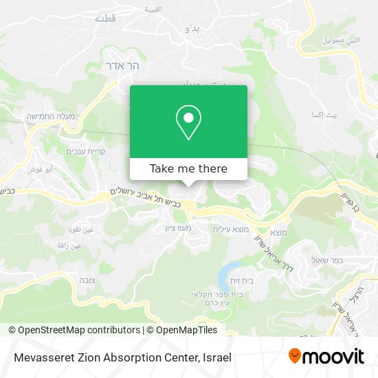 Mevasseret Zion Absorption Center map