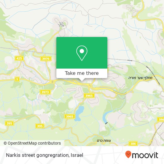 Narkis street gongregration map