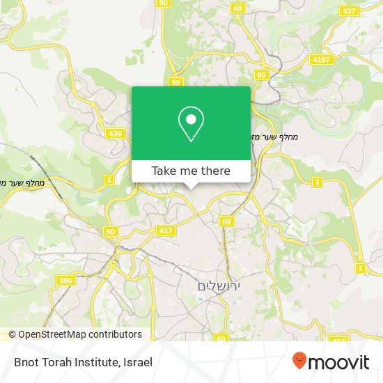 Bnot Torah Institute map