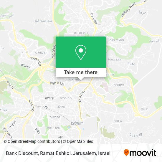 Bank Discount, Ramat Eshkol, Jerusalem map