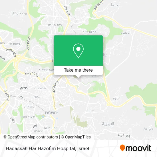 Карта Hadassah Har Hazofim Hospital