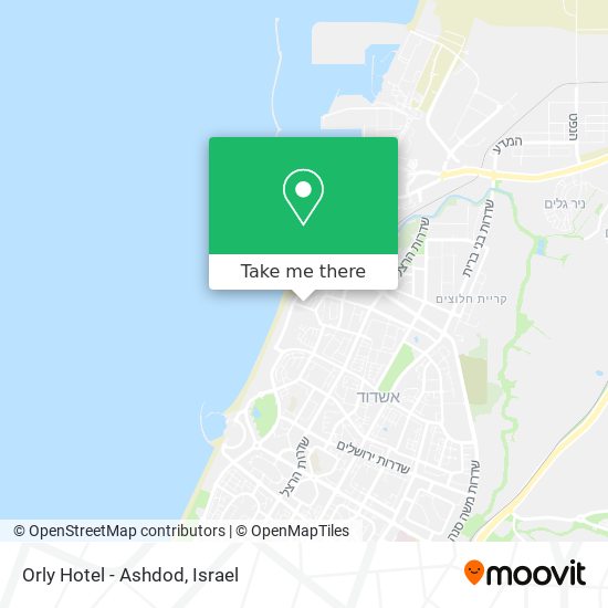Карта Orly Hotel - Ashdod