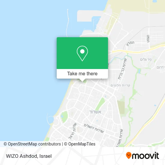 Карта WIZO Ashdod