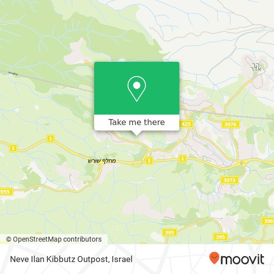 Neve Ilan Kibbutz Outpost map