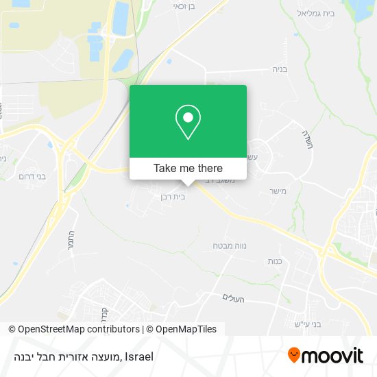 מועצה אזורית חבל יבנה map