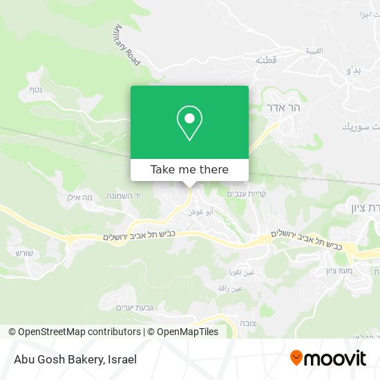 Abu Gosh Bakery map