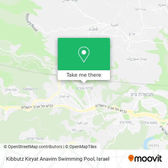 Kibbutz Kiryat Anavim Swimming Pool map