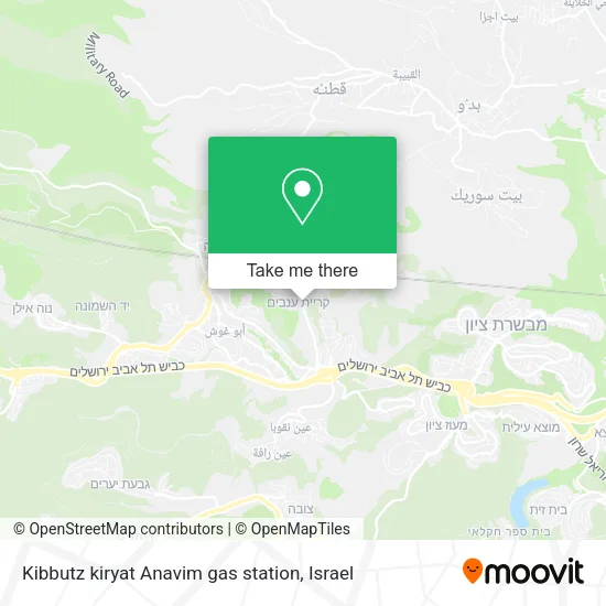 Карта Kibbutz kiryat Anavim gas station