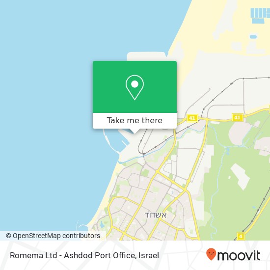 Карта Romema Ltd - Ashdod Port Office