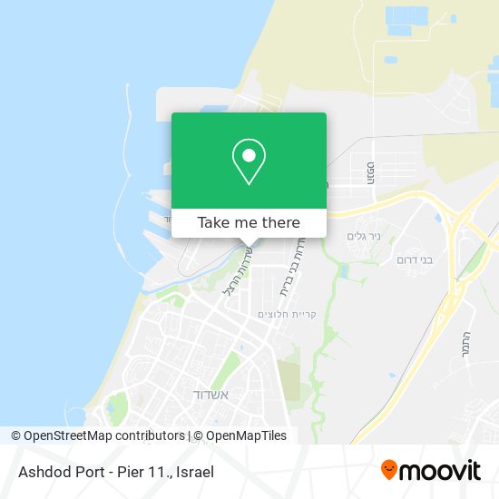 Карта Ashdod Port - Pier 11.