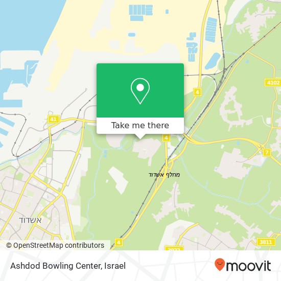 Ashdod Bowling Center map