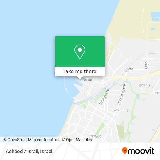 Карта Ashood / İsrail