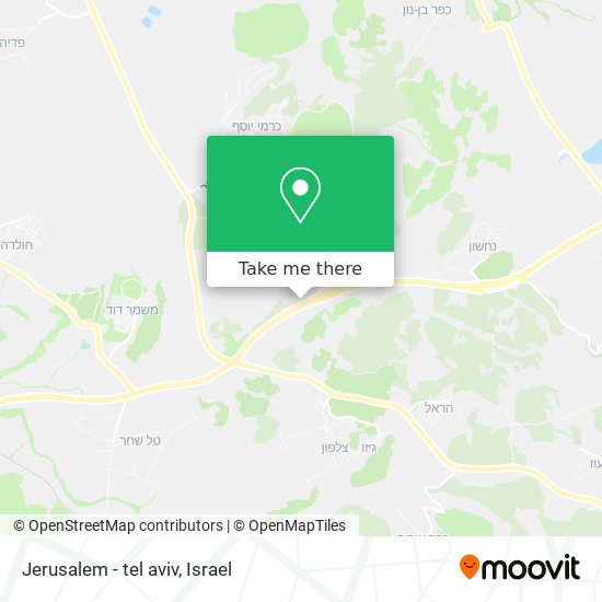 Jerusalem - tel aviv map